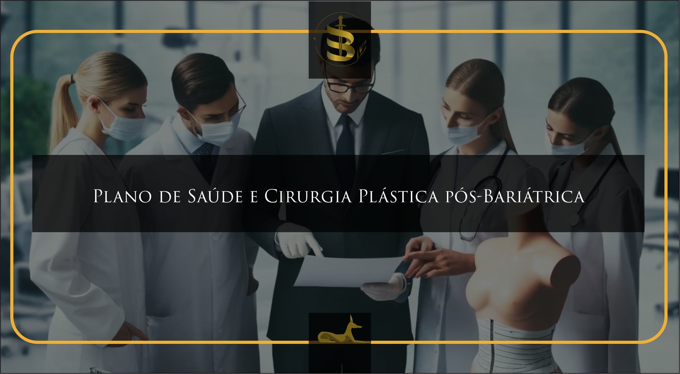 Grupo de profissionais de saúde examinando um prontuário, discutindo opções de tratamento em um hospital moderno, simbolizando cooperação e clareza sobre os direitos do paciente na cirurgia plástica pós-bariátrica.